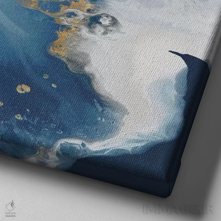 تابلو راز مایع II اثر اوا واتس - نمای نزدیک بافت بوم