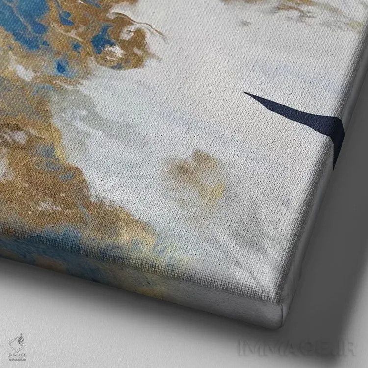 تابلو راز مایع I اثر اوا واتس - نمای نزدیک بافت بوم