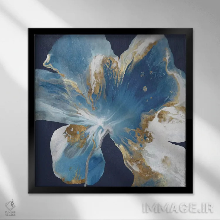 تابلو راز مایع I اثر اوا واتس - نمای قابدار مشکی