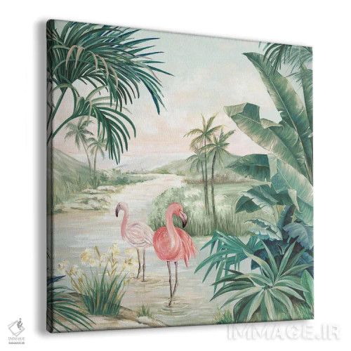 تابلو رؤیای فلامینگو اثر اوا واتس - نمای پرسپکتیو محصول