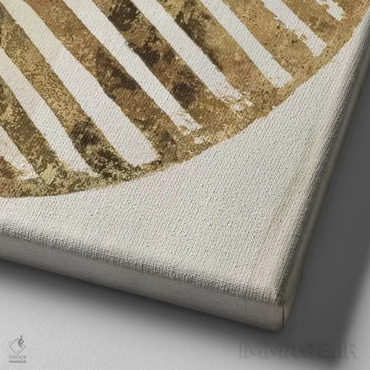 تابلو خطوط آفریقایی II اثر اوا واتس - نمای نزدیک بافت بوم