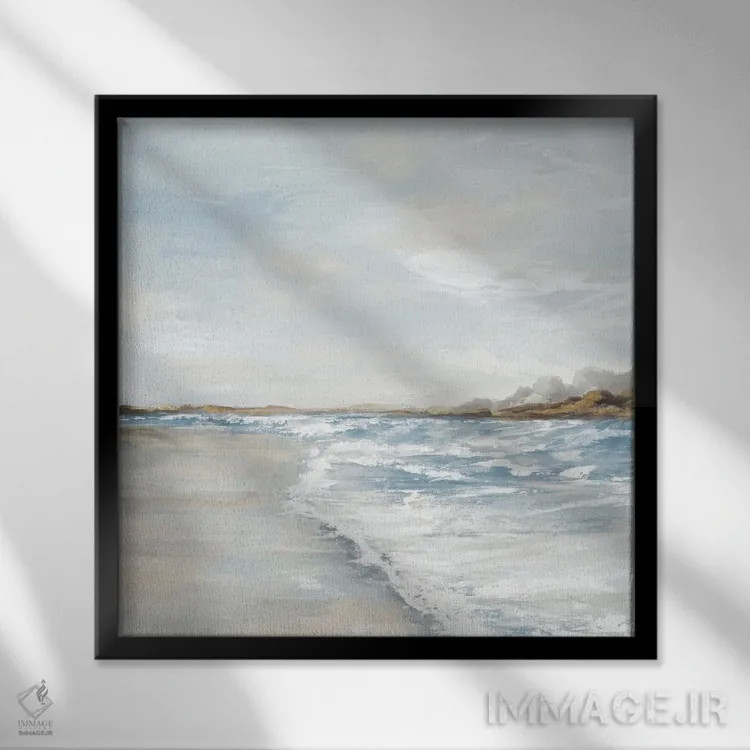 تابلو رؤیاهای اقیانوسی اثر اوا واتس - نمای قابدار مشکی