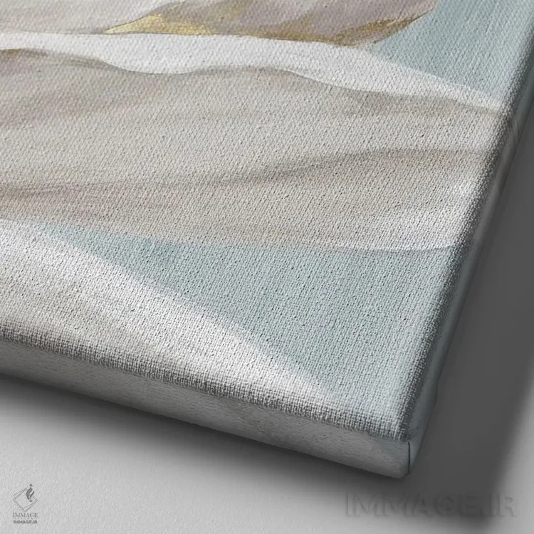 تابلو سفید نرم I اثر اوا واتس - نمای نزدیک بافت بوم