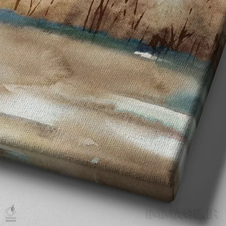 تابلو خاموشی ساکن اثر اوا واتس - نمای نزدیک بافت بوم