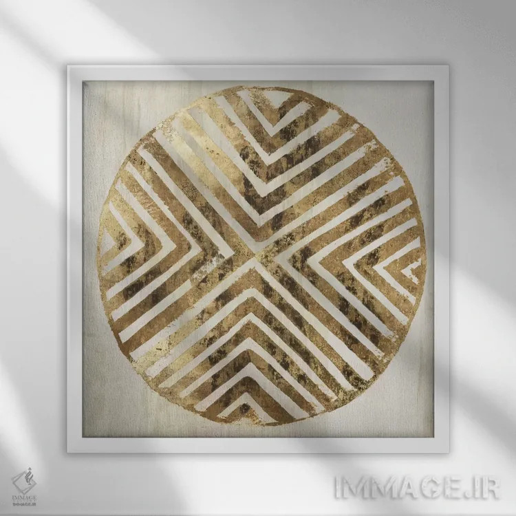 تابلو خطوط آفریقایی II اثر اوا واتس - نمای قابدار سفید