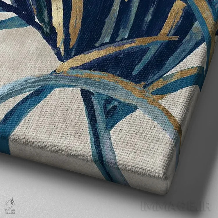 تابلو آرامش نخل II اثر اوا واتس - نمای نزدیک بافت بوم