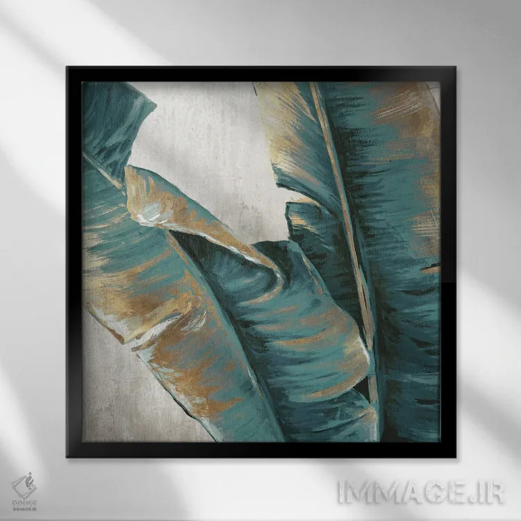 تابلو برگ موز اثر اوا واتس - نمای قابدار مشکی