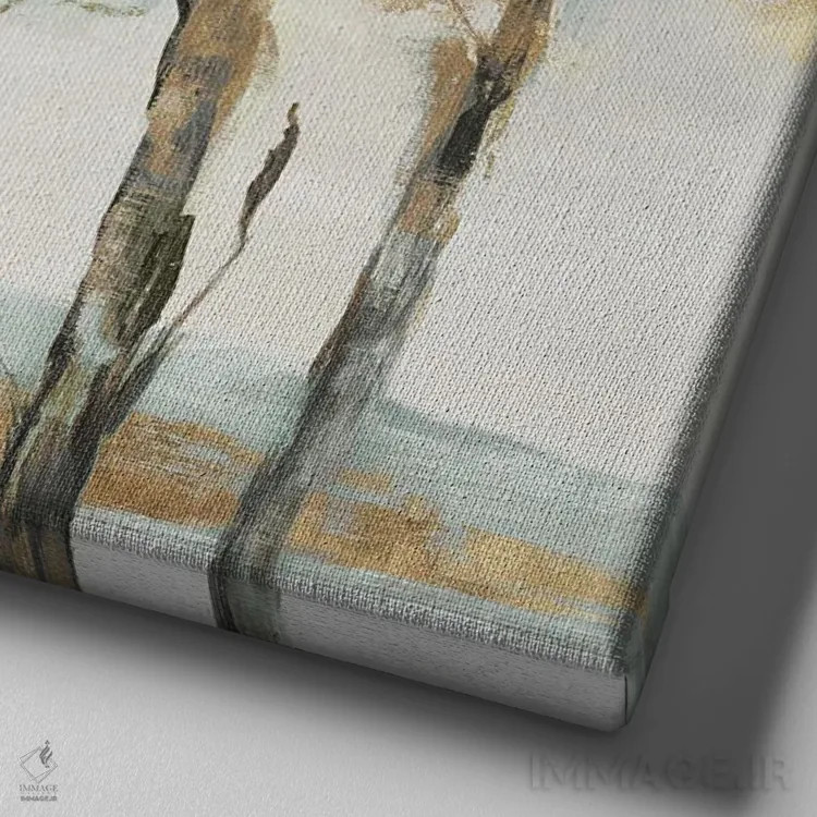 تابلو رنگهای روستایی اثر اوا واتس - نمای نزدیک بافت بوم