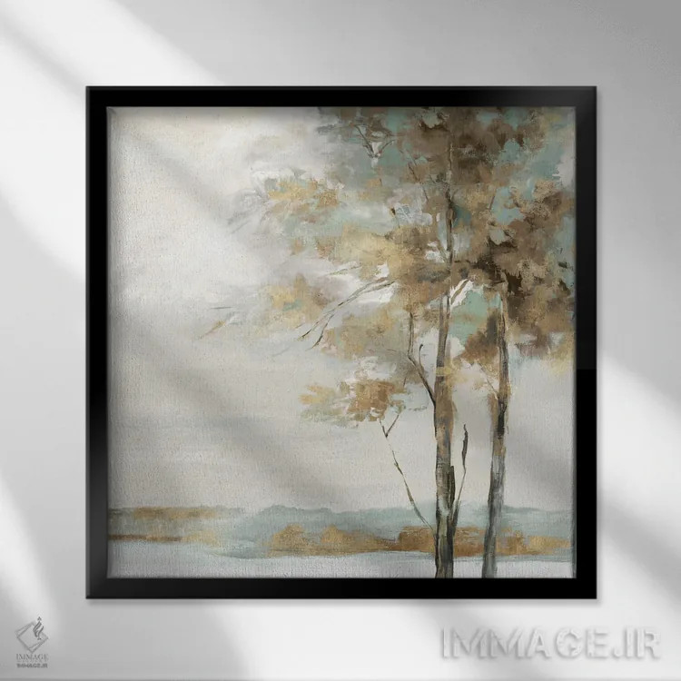 تابلو رنگهای روستایی اثر اوا واتس - نمای قابدار مشکی