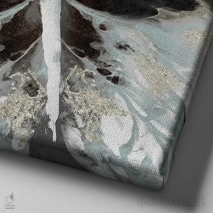 تابلو پروانهٔ درخشان اثر اوا واتس - نمای نزدیک بافت بوم