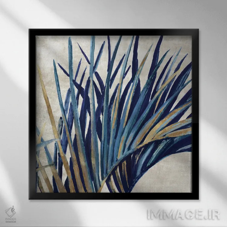 تابلو آرامش نخل I اثر اوا واتس - نمای قابدار مشکی
