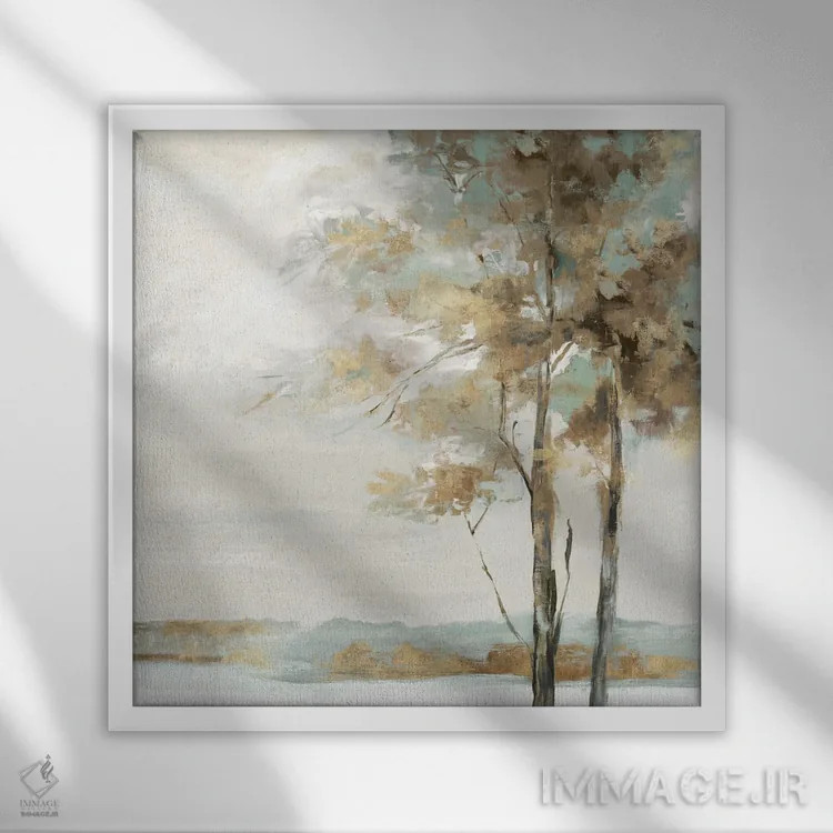 تابلو رنگهای روستایی اثر اوا واتس - نمای قابدار سفید