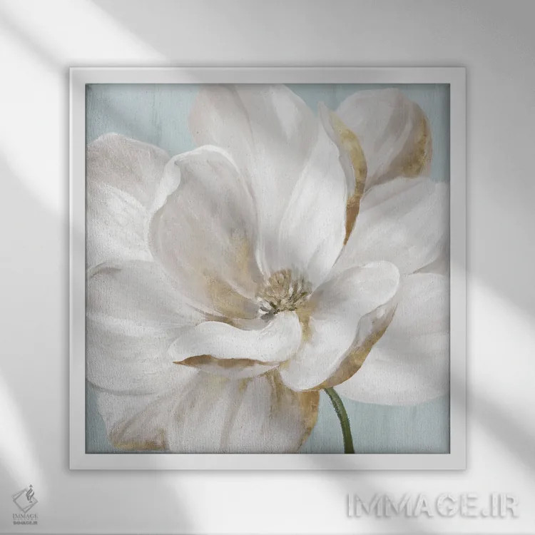 تابلو سفید نرم II اثر اوا واتس - نمای قابدار سفید