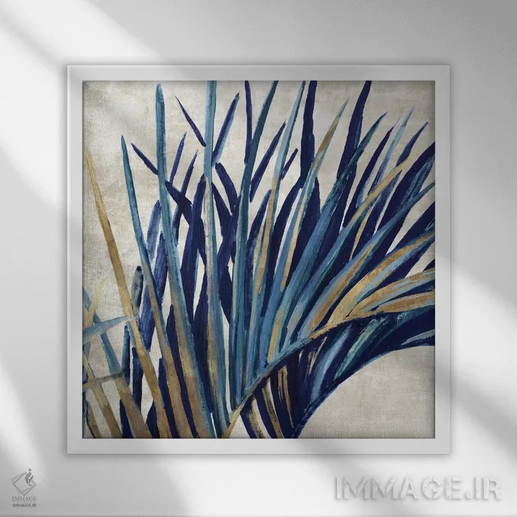 تابلو آرامش نخل I اثر اوا واتس - نمای قابدار سفید