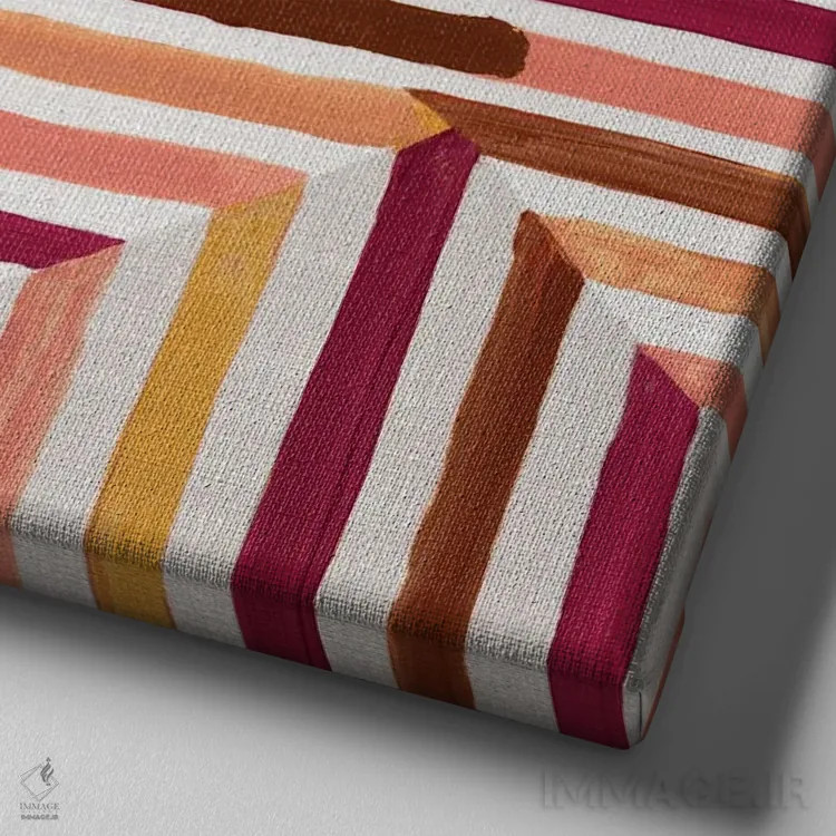 تابلو هزارتوی مایایی ۲ اثر اوا واتس - نمای نزدیک بافت بوم