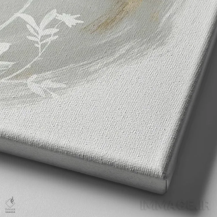 تابلو قلب گوشهگیر ۲ اثر اوا واتس - نمای نزدیک بافت بوم