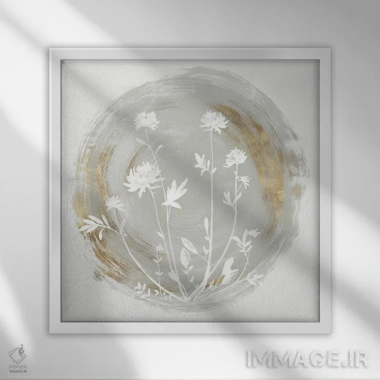 تابلو قلب گوشهگیر ۲ اثر اوا واتس - نمای قابدار سفید