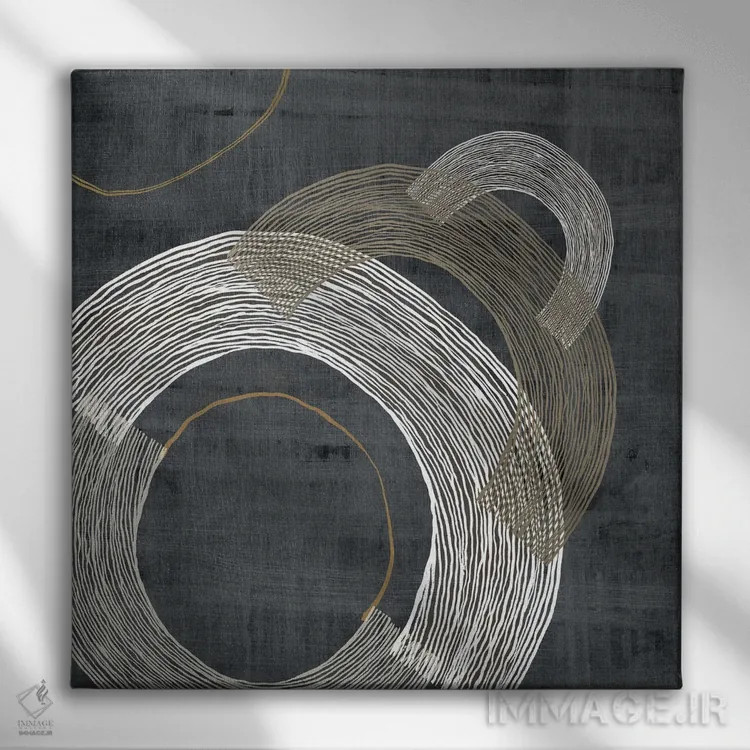 تابلو ارگانیکو تیره اثر اوا واتس - نمای روبهرو روی دیوار