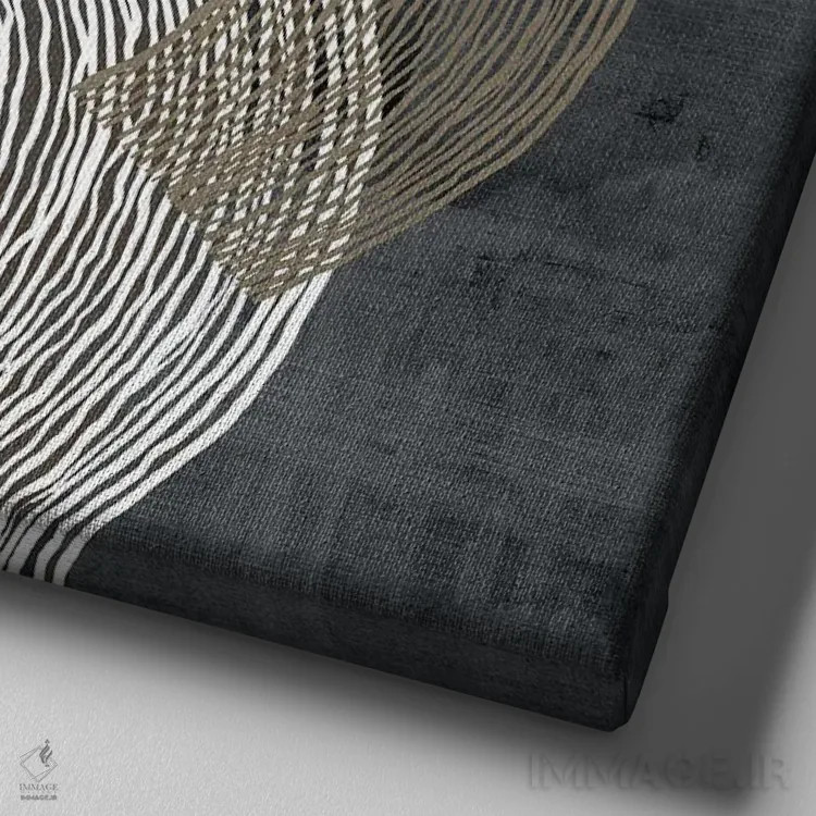 تابلو ارگانیکو تیره اثر اوا واتس - نمای نزدیک بافت بوم