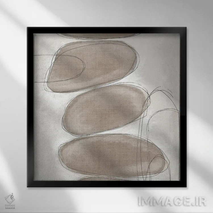 تابلو اینوشوک مدرن ۲ اثر اوا واتس - نمای قابدار مشکی