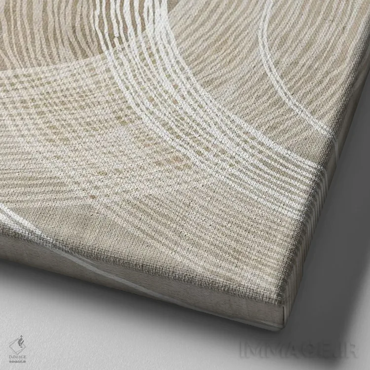 تابلو دایرههای ارگانیک ۲ اثر اوا واتس - نمای نزدیک بافت بوم