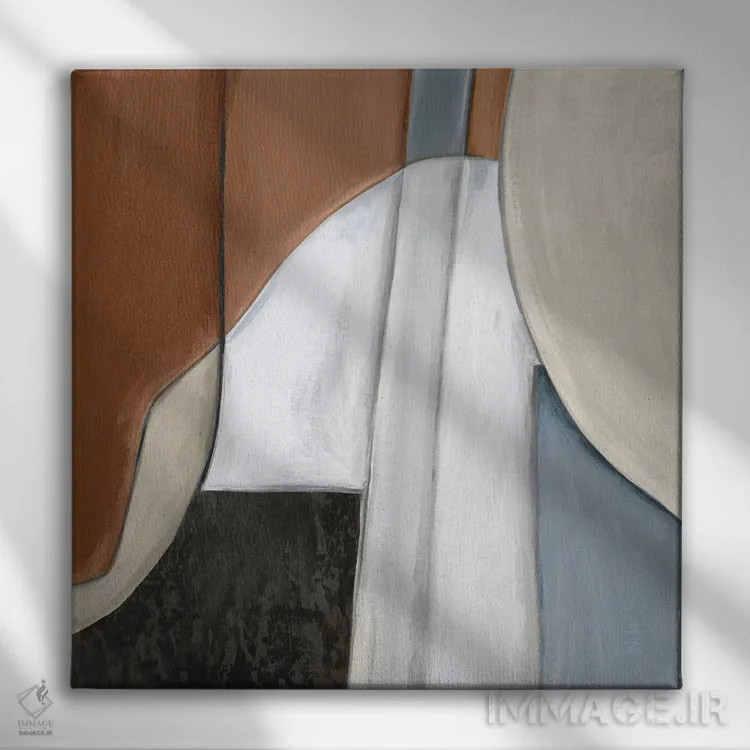 تابلو همآمیختگی آبی ۱ اثر اوا واتس - نمای روبهرو روی دیوار