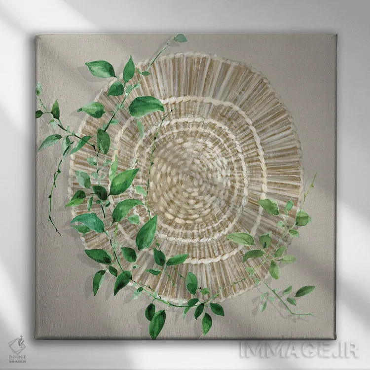 تابلو تار حصیری ۱ اثر اوا واتس - نمای روبهرو روی دیوار