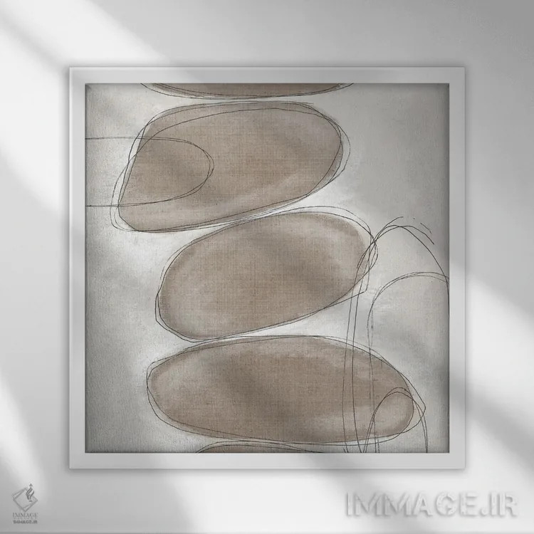 تابلو اینوشوک مدرن ۲ اثر اوا واتس - نمای قابدار سفید