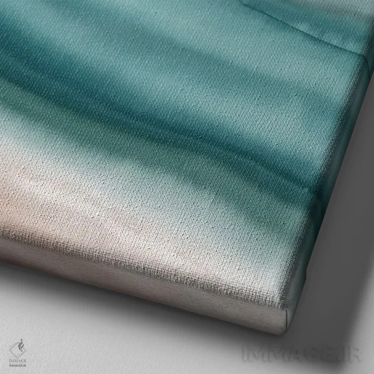 تابلو امواج آبی آگات ۲ (سنگ زینتی) اثر اوا واتس - نمای نزدیک بافت بوم