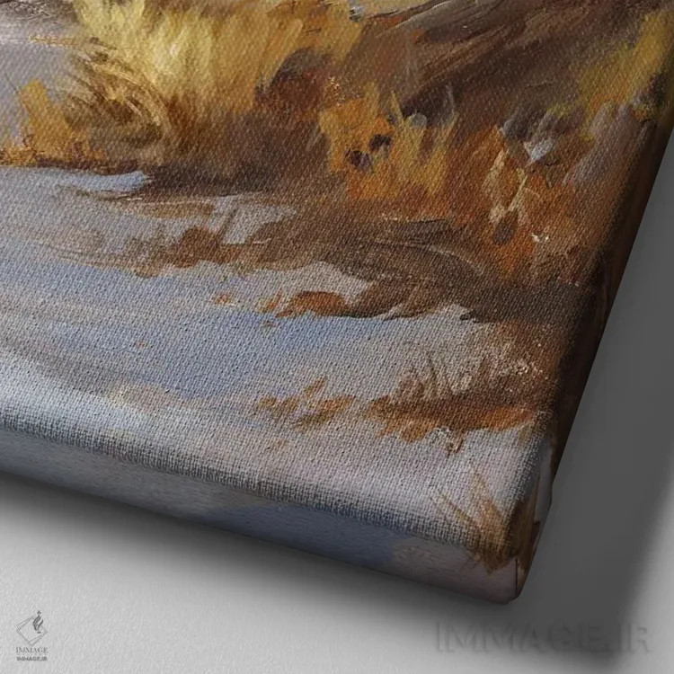 تابلو ای کاش من آنجا بودم اثر اوا واتس - نمای نزدیک بافت بوم