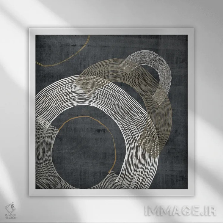 تابلو ارگانیکو تیره اثر اوا واتس - نمای قابدار سفید