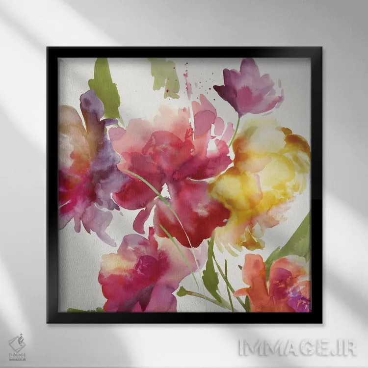 تابلو تابستان گرم ۱ اثر اوا واتس - نمای قابدار مشکی