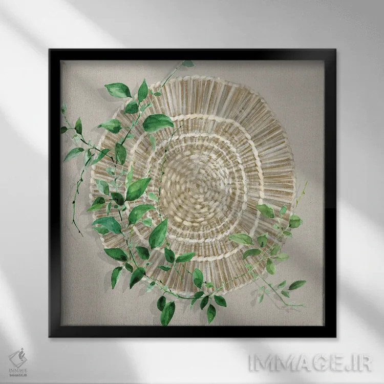 تابلو تار حصیری ۱ اثر اوا واتس - نمای قابدار مشکی