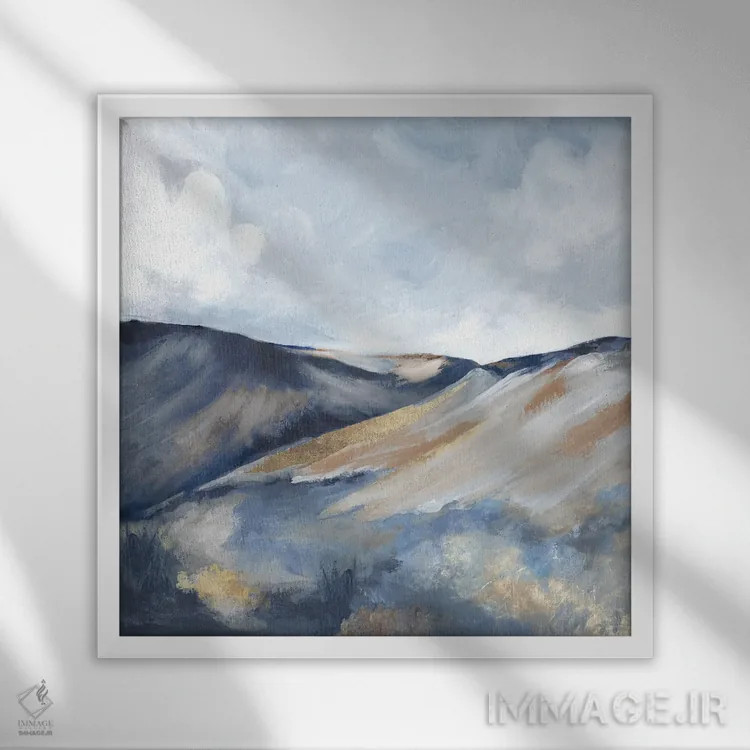 تابلو تپههای پیادهروی اثر اوا واتس - نمای قابدار سفید