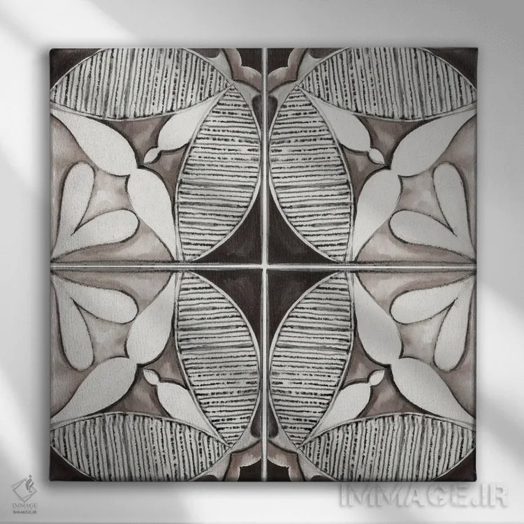 تابلو کاشی تزئینی ۲ اثر اوا واتس - نمای روبهرو روی دیوار