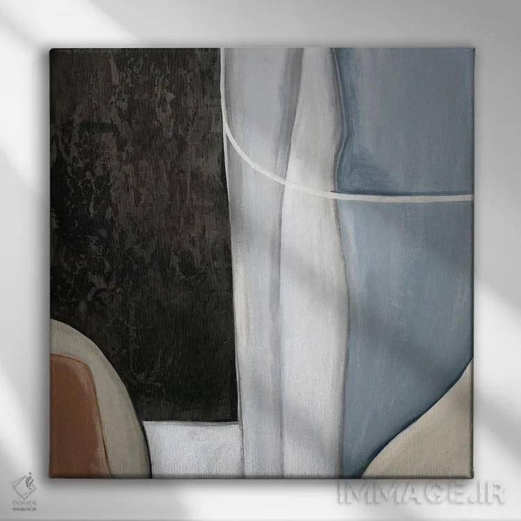 تابلو همآمیختگی آبی ۲ اثر اوا واتس - نمای روبهرو روی دیوار