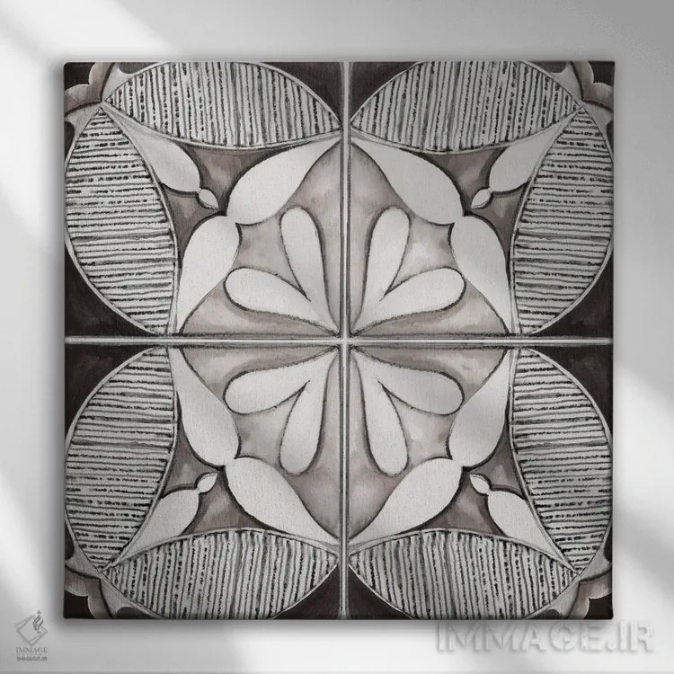 تابلو کاشی تزئینی ۱ اثر اوا واتس - نمای روبهرو روی دیوار