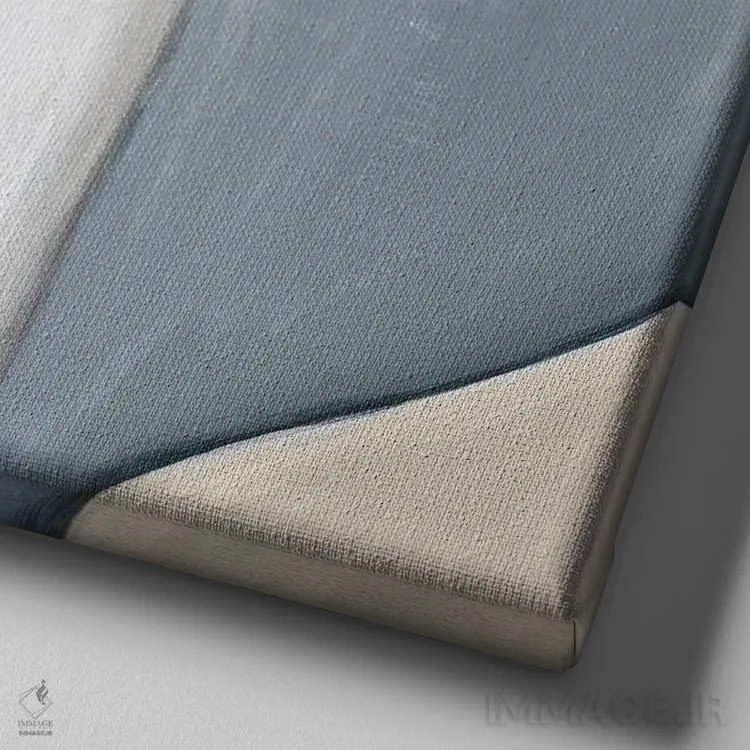 تابلو همآمیختگی آبی ۲ اثر اوا واتس - نمای نزدیک بافت بوم