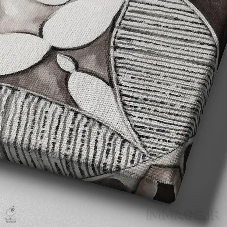 تابلو کاشی تزئینی ۱ اثر اوا واتس - نمای نزدیک بافت بوم