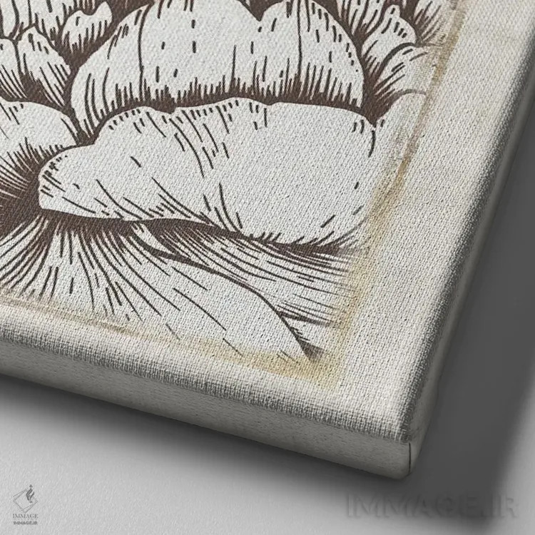 تابلو کاشی گیاهی اثر اوا واتس - نمای نزدیک بافت بوم