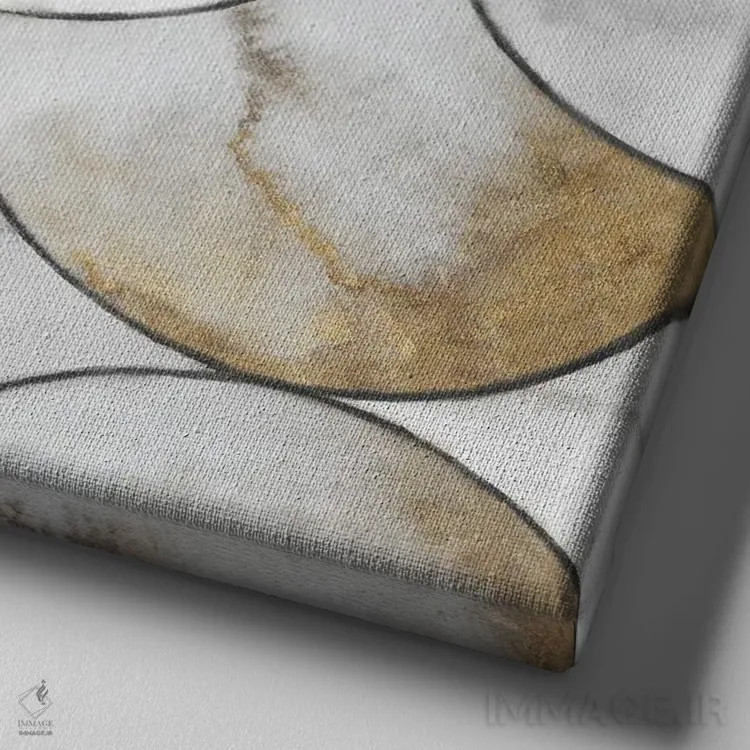 تابلو کاشیهای لوکس اثر اوا واتس - نمای نزدیک بافت بوم