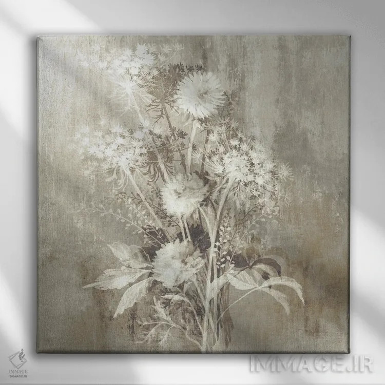 تابلو گلهای وحشی نرم اثر اوا واتس - نمای روبهرو روی دیوار