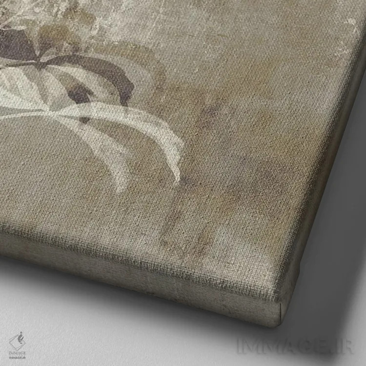 تابلو گلهای وحشی نرم اثر اوا واتس - نمای نزدیک بافت بوم