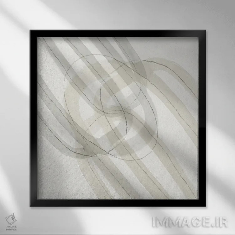 تابلو پیچ مدرن ۲ اثر اوا واتس - نمای قابدار مشکی