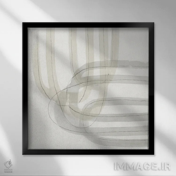تابلو پیچ مدرن ۳ اثر اوا واتس - نمای قابدار مشکی