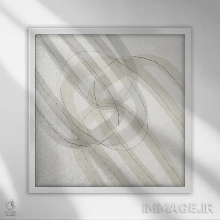 تابلو پیچ مدرن ۲ اثر اوا واتس - نمای قابدار سفید