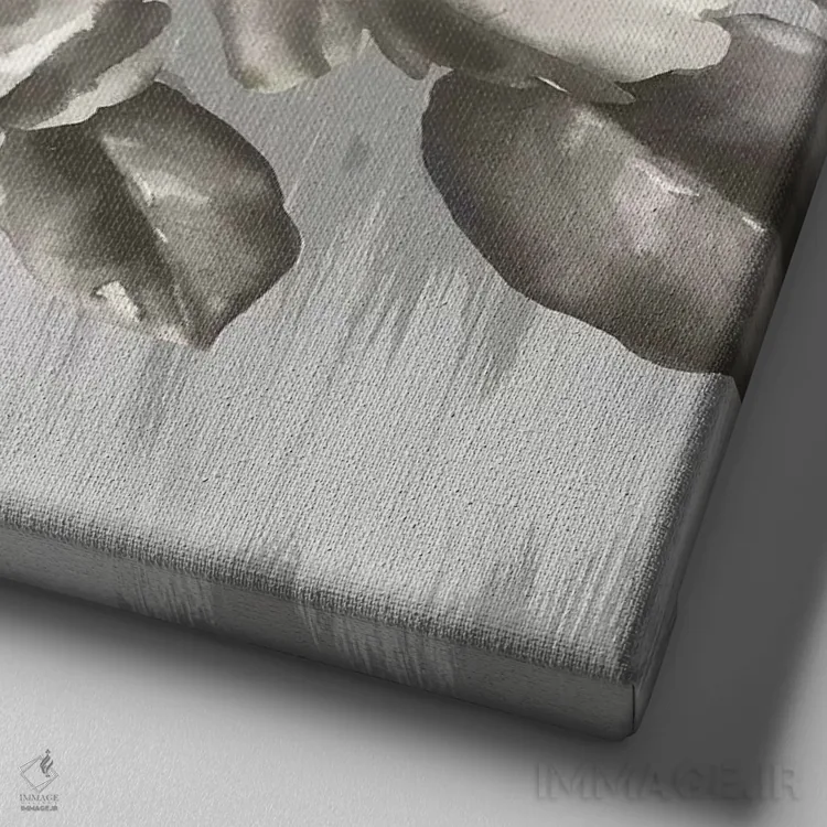 تابلو اکسیر صورتی اثر اوا واتس - نمای نزدیک بافت بوم