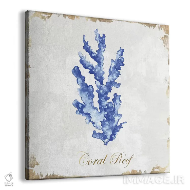 تابلو مرجان دریایی آبی اثر اوا واتس - نمای پرسپکتیو محصول