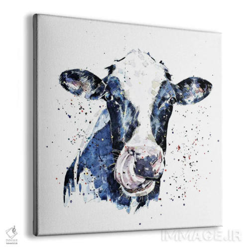تابلو گاو هلشتاین ۱ اثر ادز واترکالرز (برند نقاشی آبرنگ) - نمای پرسپکتیو محصول