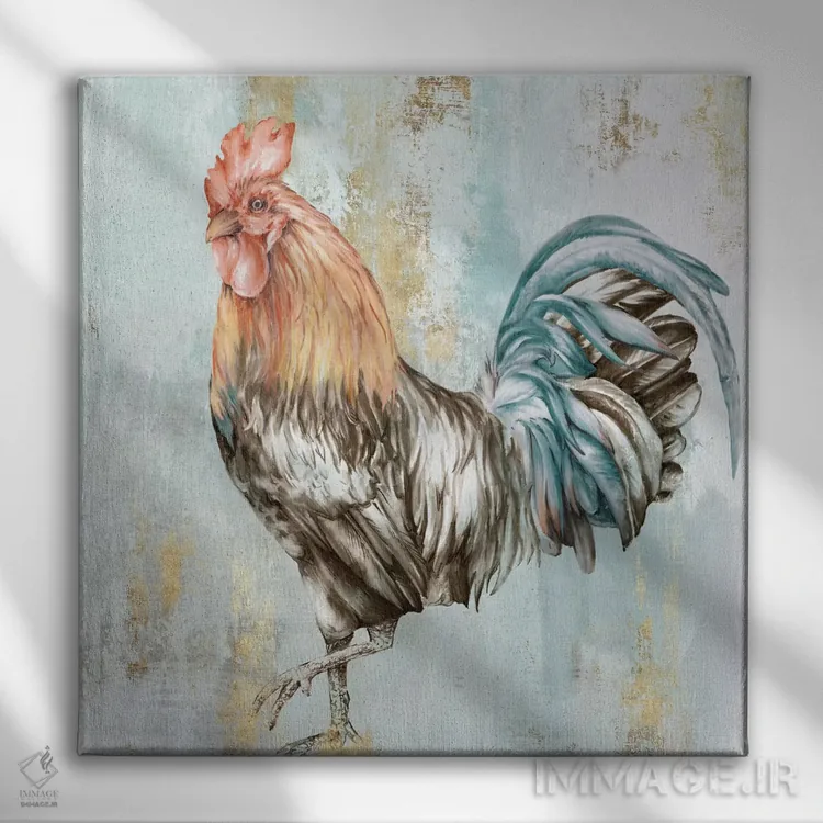 تابلو سروصدای خروس ۲ اثر اوا واتس - نمای روبهرو روی دیوار